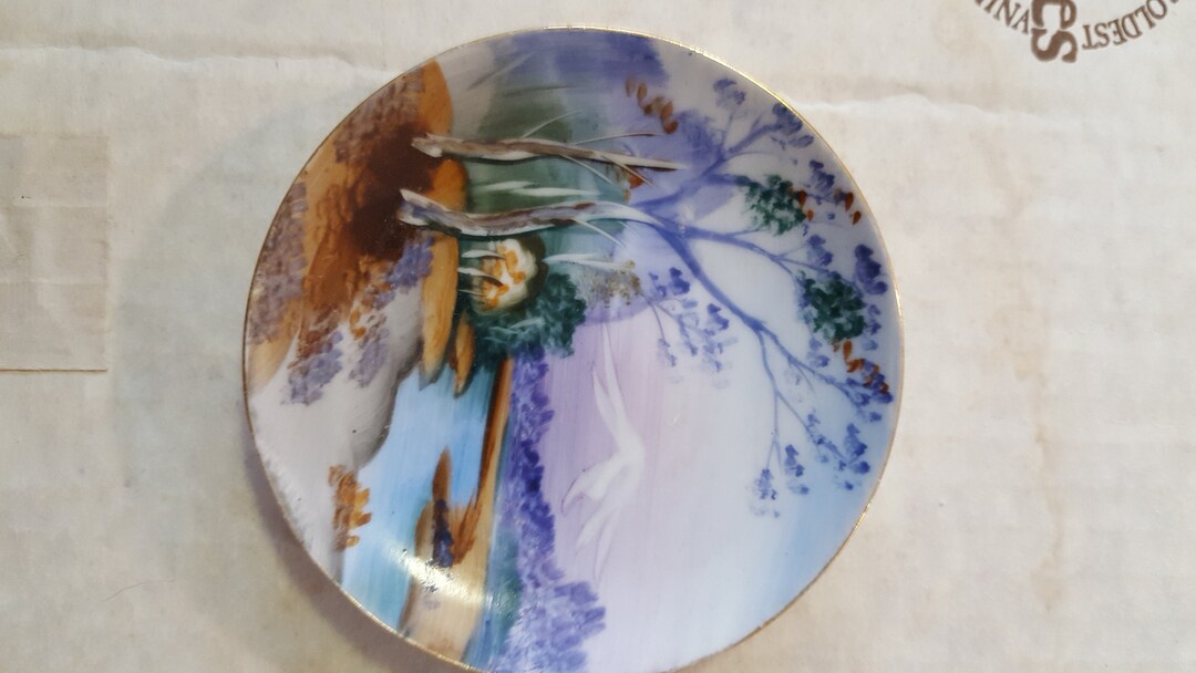 Ucagco Ceramics Japan Hand Painted Plate Wall Decorative Etsy