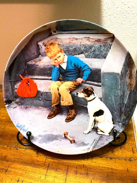 Bing & Grondahl collectible plate, "Hjemme er bedst" (Home is Best), Kurt Ard