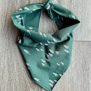 National Park Dog Bandana: Pine Tree Print, Outdoorsy Pup