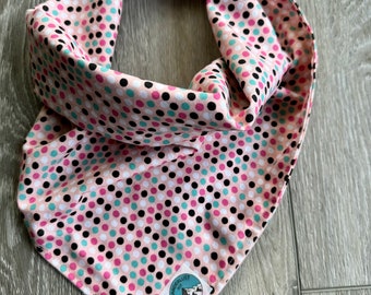 Pink Polka Dot Dog Bandana | Pink Dog Bandana | Traditional Tie Bandana