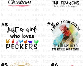 Rooster/Chicken Waterslide Decals