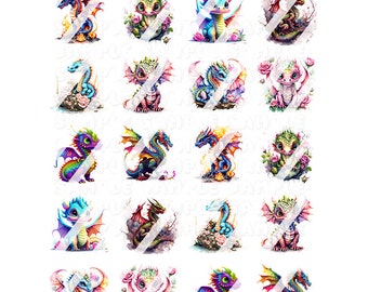 Dragon Nail Art Decals- Waterslide Nail Decals