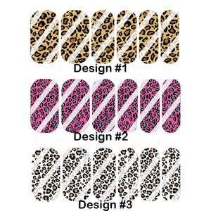 Leopard Prints Nail Decals Nail Wraps  - Waterslide Nail Decals
