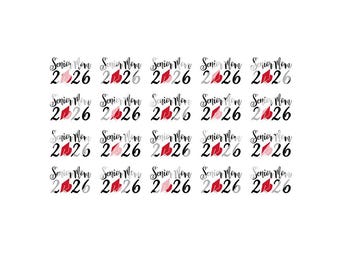 2026 Senior Mom Graduation Nail Art Decals - Waterslide Nail Decals