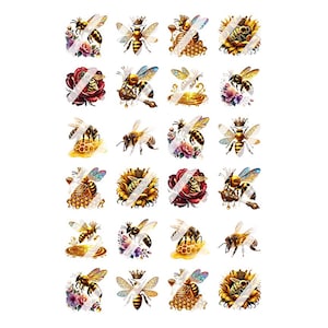 Queen Bee Nail Art Decals - Waterslide Nail Decals