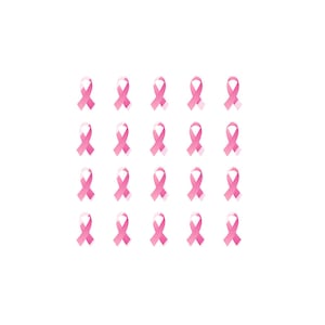 Breast Cancer Awareness Pink Ribbon Nail Art Decals - Waterslide Nail Decals