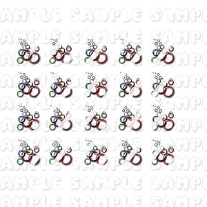 Bubbles Nail Art Decals - Waterslide Nail Decals - Design #1