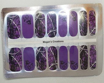 Camo Deer Nail Polish Strips / Nail Wraps / Nail Stickers - Design #2