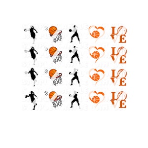 Basketball Nail Art Decals - Waterslide Nail Decals