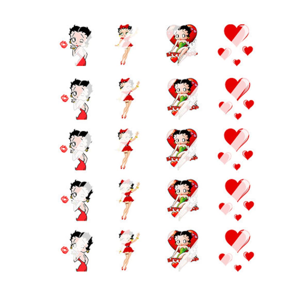 Betty Boop Nail Art Decals Waterslide Nail Decals Design - Etsy