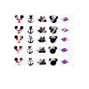 Cruise Nail Decals  - Waterslide Nail Decals