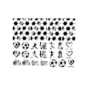 Soccer Mom Nail Art Decals - Waterslide Nail Decals