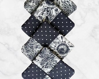 Handmade Cotton Coasters - Navy Blue - 4x4 inches - 4 pack