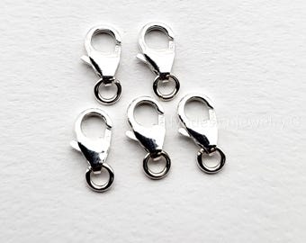 Sterling Silver Lobster Claw Clasps 5x9mm Jewelry Connector 5pcs