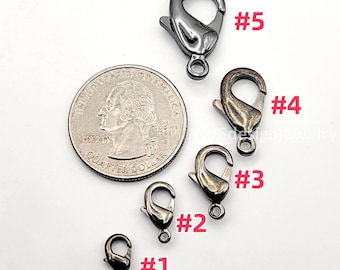 Gunmetal Lobster Clasps – Brass Jewelry Findings 10mm-23mm