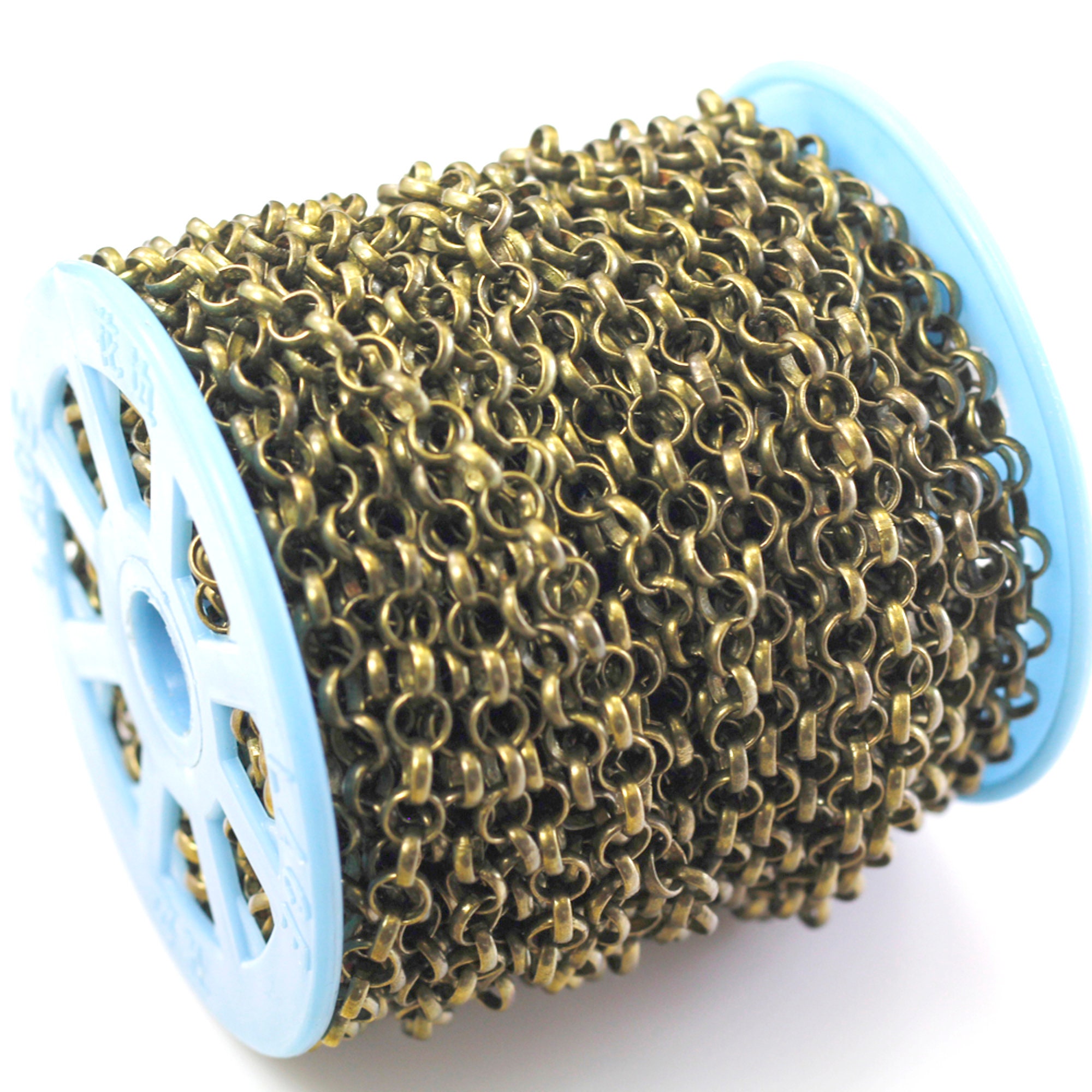 4mm Rolo Chain Brass Bronze Rolo Chain 4mm Belcher Chain Necklace Sold ...
