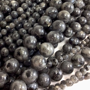 Labradorite Round Beads Gemstone Natural Labradorite Bead Natural Gemstone Round Loose Bead 4MM 6MM 8MM 10MM 12MM Bulk Lot Option 15&quot; strand
