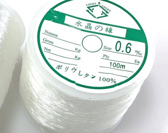 0.6mm Clear Elastic Cord DIY Jewelry Making - 320 FT