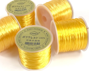 Gold Elastic Cord – 0.5mm Japanese Crystal Thread 45m/150ft Spool