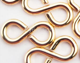 14k Gold Filled 4.25x9.0mm Eye Clasp 18 Gauge 5 Pcs Jewelry Making Supplies DIY
