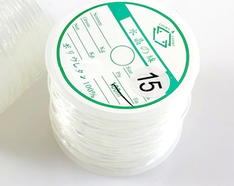 1.5mm Clear Elastic Cord: 82ft DIY Jewelry Making