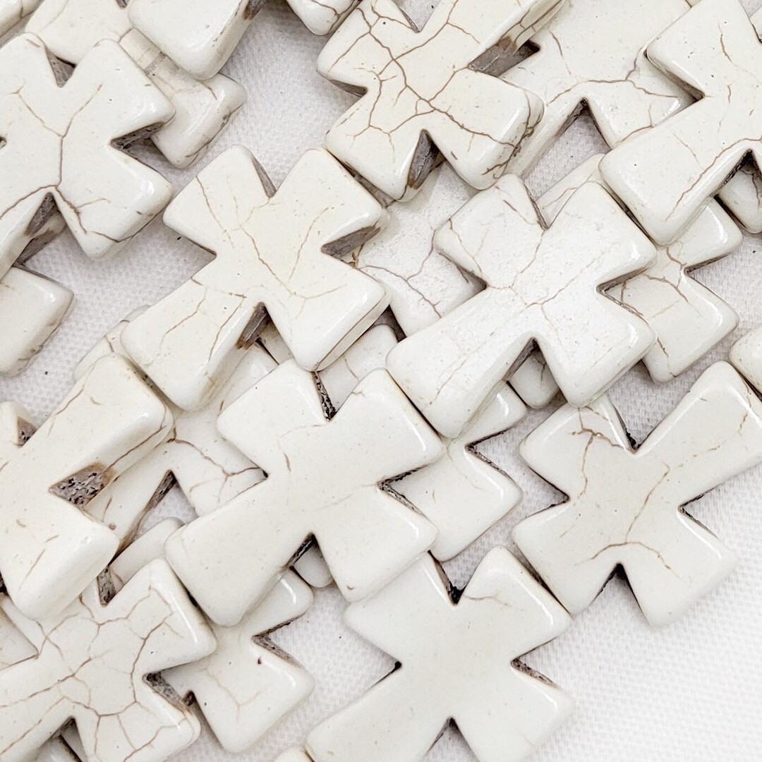Divine Grace White Howlite Cross Necklace