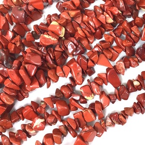 Red Jasper Chip Beads | High Quality Red Jasper Nugget Small Pebble Bead 7mm-10mm Chip 30" Full inch Strand High Quality Gemstone Beads
