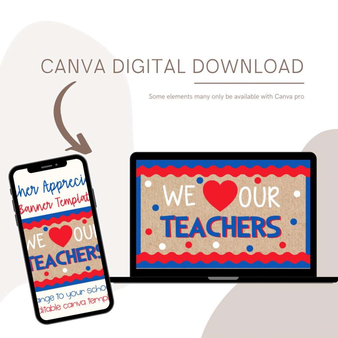 Teacher Appreciation Banner Template | Thank You Teachers Template ...