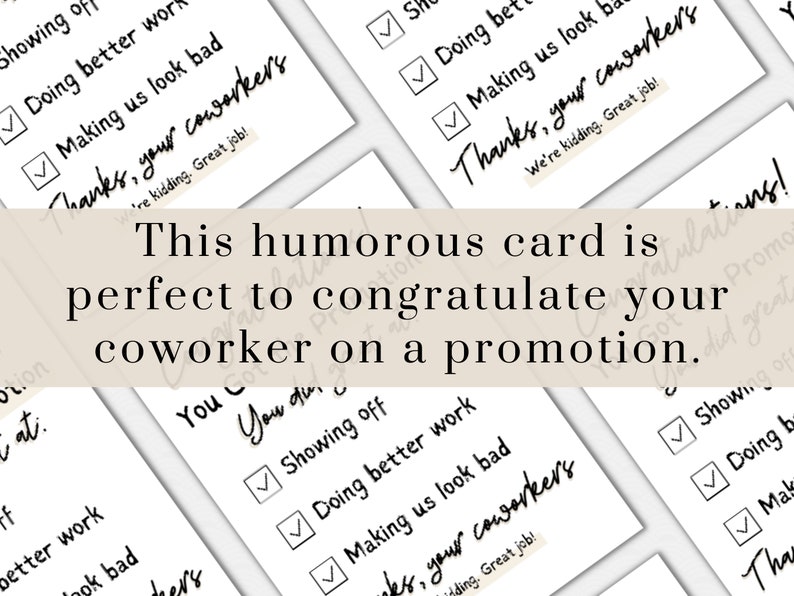 Promotion Digital Card Funny Printable Promotion Card Etsy Promotion Digital Card Funny Printable Promotion Card Etsy