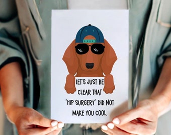 Funny hip surgery get well card hip replacement card after surgery recovery card funny feel better card joint replacement card for men