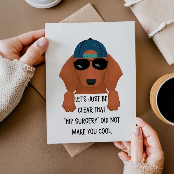 Funny hip surgery card printable get well hip replacement card digital download post surgery recovery card funny feel better soon card