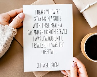 Funny get well card for friend after surgery recovery card for coworker heart attack appendectomy appendix surgery feel better soon