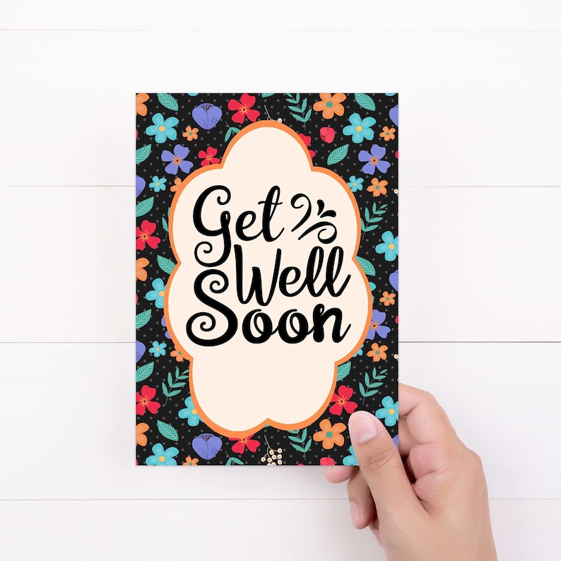 Get Well Soon Card Printable Feel Better Cards Digital Etsy