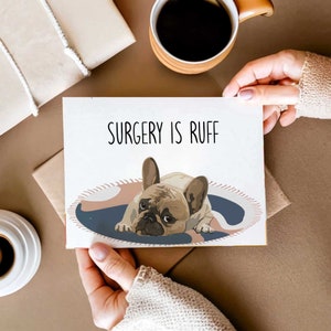 Dog get well soon card post surgery recovery cards get well card broken leg get well card humorous shoulder surgery card for cancer patient