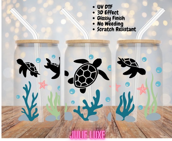 Sea Turtle - UV DTF CUP WRAP - 16 OZ