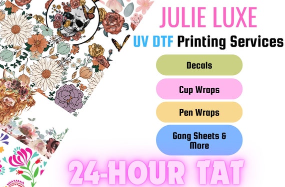 Custom UV DTF Gang Sheet Cup Wraps Decals Pen Wraps Personalized