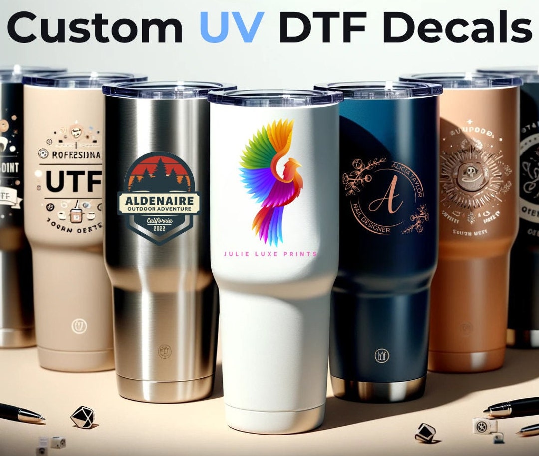 Custom 3D UV DTF Transfer Stickers – Personalized Logo, Any Shape, Waterproof, UK Made