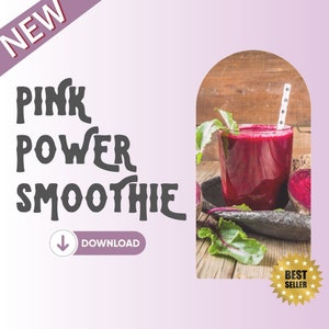 Pink Power Smoothie Recipe, Vegan & Dairy-Free Paleo and Keto | Antioxidant-Rich, Nutrient-Dense Ingredients Breakfast Snack Smoothie Blend
