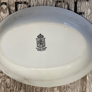 Vintage English Ironstone Dish - Heavy Antique Ironstone Shallow Bowl - Stamped Thomas Hughes England