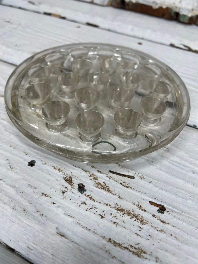 Vintage Large Glass Flower Frog Vintage Floral Frog Etsy