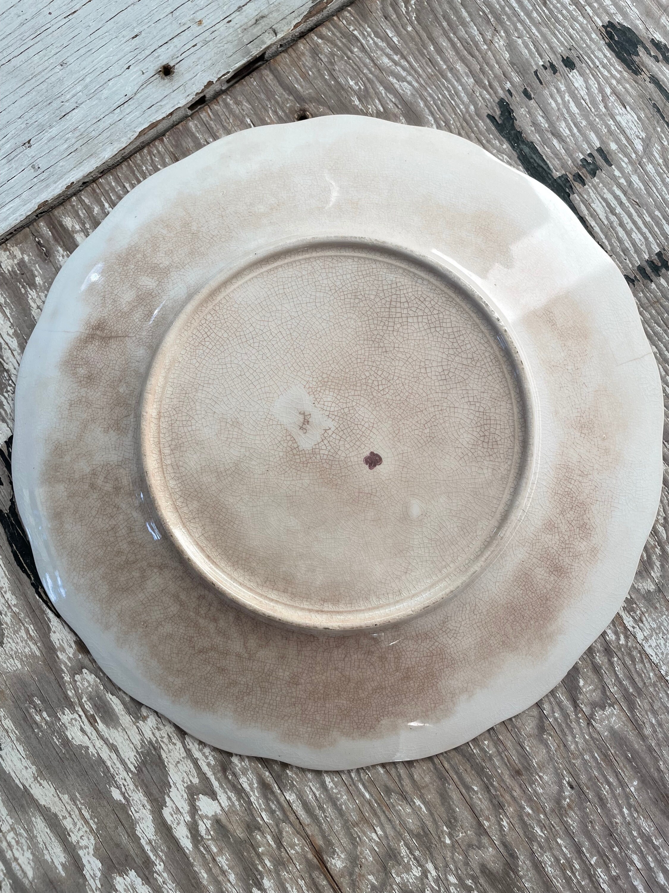 3 Vintage Mismatched Plates Old Plates With Staining and Etsy