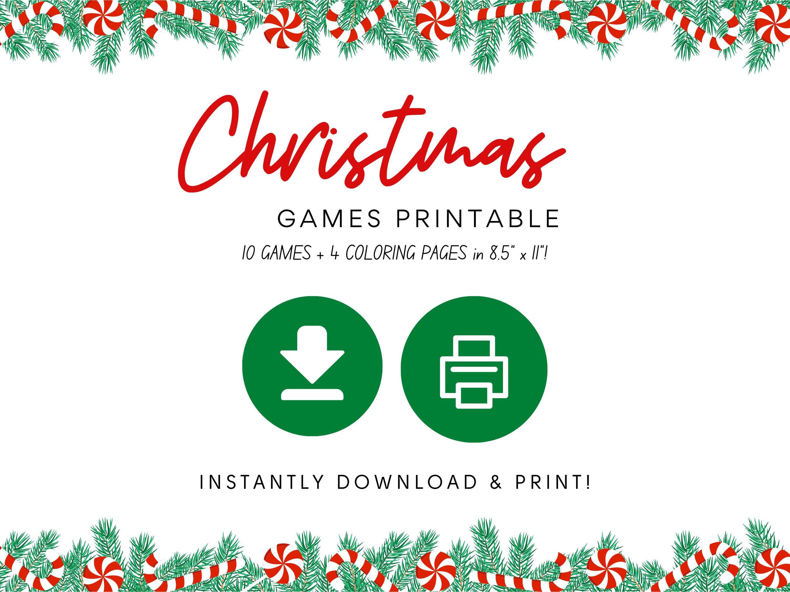 Christmas Games Printable Printable Christmas Games For Kids Instant 