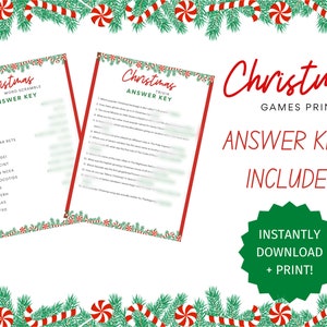 Christmas Games Printable, Printable Christmas Games for Kids, Instant ...