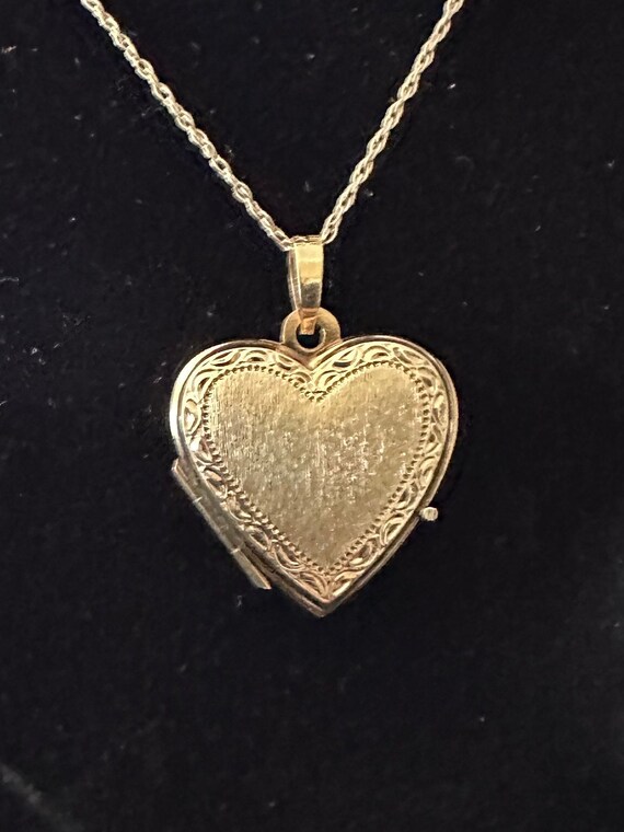 Vintage 14k Yellow Gold Cute Heart Locket Pendant