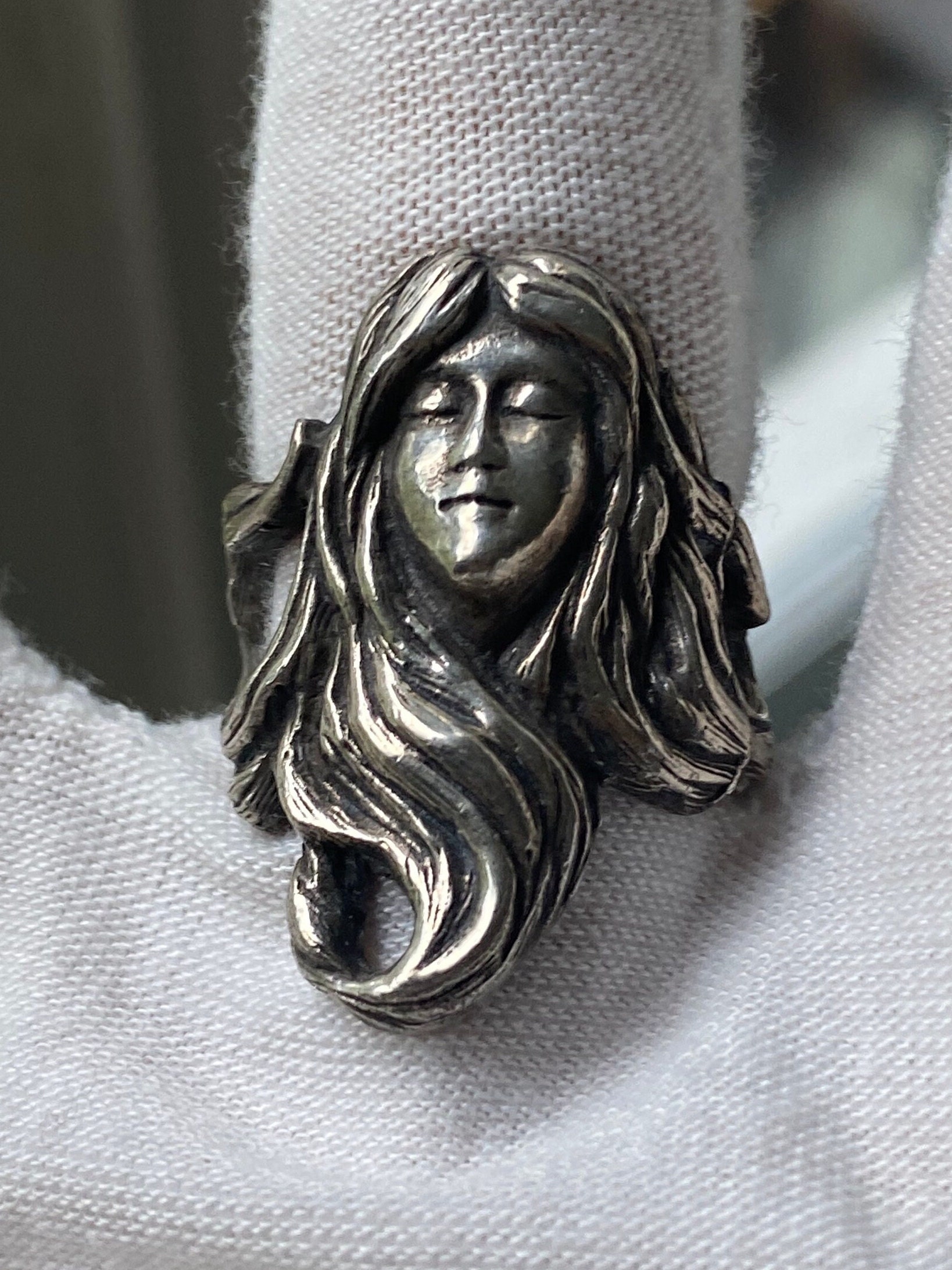 希少レア】Vintage Goddess Design Ring Silver