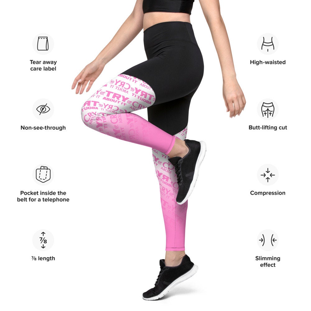 CRY or TRY Sports Leggings, All-over Fade-out 