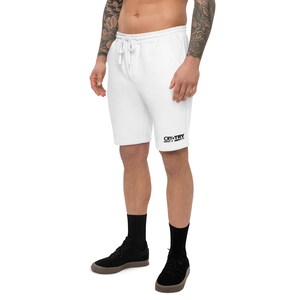 CRY or TRY Herren Fleece Shorts bestickt
