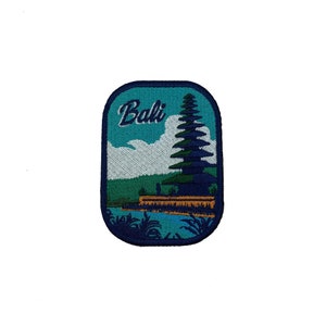 Bali, Patch, Iron on patch, travel patch, patch iron on, patch for jacket, sew on patch, embroidery patch, embroider patch, travel,