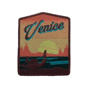 Patch, Venice, Italy, Iron on patch, travel patch, patch iron on, patch for jacket, sew on patch, embroidery patch, embroider patch, travel