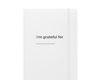 Cuaderno de tapa dura del diario de gratitud, agradecido por el diario, diario en blanco de gratitud, diario agradecido, regalo de gratitud, regalo del amante del diario